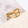 304 Stainless Steel Criss Cross Finger Rings RJEW-Q012-08G-3