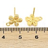 Brass Micro Pave Clear Cubic Zirconia Stud Earring Findings KK-Z099-01G-02-3
