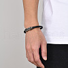 PU Leather Braided Bead Bracelet with Stainless Steel Dragon Head PW-WG46959-01-3