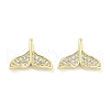 Brass Micro Pave Clear Cubic Zirconia Pendants ZIRC-P120-07G-1