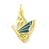 Real 18K Gold Plated Brass Micro Pave Cubic Zirconia Pendants KK-R159-05C-G-1