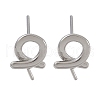 Brass Stud Earring Findings KK-G497-31P-1