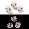 Luminous Polymer Clay Rhinestone Floral Ball Beads CLAY-U002-01E-1