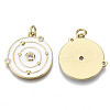 Brass Micro Pave Cubic Zirconia Pendants ZIRC-N039-056A-NF-1