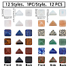 SUPERFINDINGS 12Pcs 12 Style Natural & Synthetic Gemstone Cabochons G-FH0001-32-4
