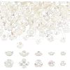  300Pcs 5 Style ABS Plastic Imitation Pearl Bead Caps OACR-NB0001-39-1
