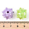 UV Plating Opaque Acrylic Beads SACR-T017-04-3