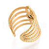 304 Stainless Steel Cuff Ring Components STAS-T066-58G-3