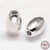 Oval 925 Sterling Silver Beads STER-F012-19C-2