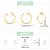 Unicraftale 20Pcs 304 Stainless Steel Clip-on Earring Findings STAS-UN0055-12-3