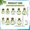 BENECREAT 2 Sets 9 Styles Mini Glass Bottle GLAA-BC0001-34-2