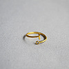 Brass Micro Pave Clear Cubic Zirconia Cuff Rings for Women WG54647-09-1