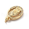 Rack Plating Brass with Cubic Zirconia Pendants KK-Q017-06D-G-2