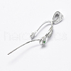 Anti-Tarnish Rhodium Plated 925 Sterling Silver Micro Pave Cubic Zirconia Pendant Bails STER-P034-41P-1