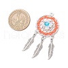 Handmade Glass Seed Beads Pendants PALLOY-MZ00766-02-2