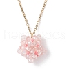 Handmade Glass Seed Beaded Star Pendant 304 Stainless Steel Cable Chain Necklaces for Women NJEW-MZ00118-01-2