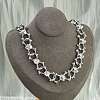 304 Stainless Steel Skull Link Chain Necklaces for Women Men NJEW-A043-03P-1