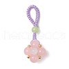 Baking Painted Imitation Jade Glass Woven Clover Pendant Decorations HJEW-JM03148-03-2