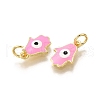 Brass Enamel Charms KK-C106-01G-3