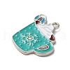 Winter Theme Alloy Enamel Pendants ENAM-M002-05O-P-2