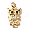 Rack Plating Brass Micro Pave Cubic Zirconia Pendants KK-K377-41G-1