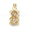 Brass Micro Pave Cubic Zirconia Pendants KK-M240-09F-3