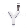 304 Stainless Steel Letter Pendants STAS-H127-Y-P-2