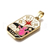Tarot 304 Stainless Steel Enamel Pendants STAS-M119-09C-G-3