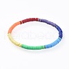 Handmade Polymer Clay Stretch Bracelets BJEW-JB04635-1