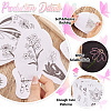 20 Patterns Non-woven Fabrics Water-soluble Embroidery Aid Drawing Sketch DIY-TAC0100-009-3