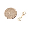 Clover Brass Pendant Decorations HJEW-JM02741-02-3