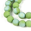 Frosted Opaque Glass Beads Strands GLAA-T032-P8mm-MBB06-3