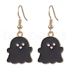 2 Pairs Ghost Alloy Enamel Dangle Earrings Set EJEW-JE06094-3