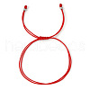 Fashionable Red Fibre Braided Rope Bracelets for Women Men HN7750-2-2