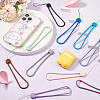 AHADERMAKER 10Pcs 10 Colors Silicone Mobile Straps FIND-GA0004-64-5