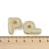 Brass Micro Pave Clear Cubic Zirconia Pendants KK-Z041-01G-P-3