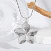 Flower Stainless Steel Pendant Necklaces for Women AN3798-2-2