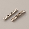 500Pcs Brass Folding Crimp Ends KK-WH0058-08A-P-1
