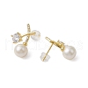 Mother's Day Jewellery Natural Pearl Ear Studs EJEW-P286-45G-2