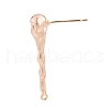 Brass Stud Earring Findings KK-G432-30G-3