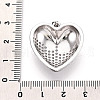 Brass Micro Pave Clear Cubic Zirconia Pendants KK-N268-52P-3