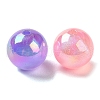 UV Plating Acrylic Beads with Giltter Powder X-PACR-E003-06-2