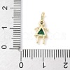 Brass Micro Pave Cubic Zirconia Pendants ZIRC-I356-17G-B09-3