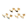 Enamel Dolphin Stud Earrings with 316 Surgical Stainless Steel Pins EJEW-A081-02G-1