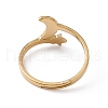 Ion Plating(IP) 201 Stainless Steel Moon & Star Adjustable Ring for Women RJEW-K238-08G-2