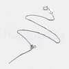 Anti-Tarnish Rhodium Plated 925 Sterling Silver Bracelet Making STER-F039-09P-1