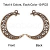 Tibetan Style Alloy Links TIBE-PH0004-73-3