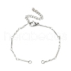304 Stainless Steel Twisted Bar Link Chains Bracelet Making AJEW-JB01353-1