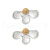 304 Stainless Steel Two Tone Stud Earrings EJEW-S265-09GP-4