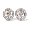 925 Sterling Silver Micro Pave Cubic Zirconia Earring Settings Findings STER-B003-21P-2